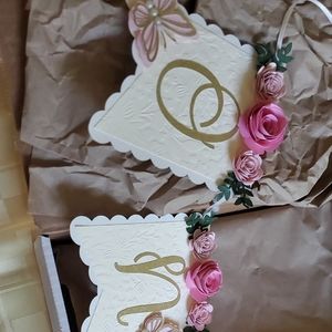 Birthday banner ONE and caje topper